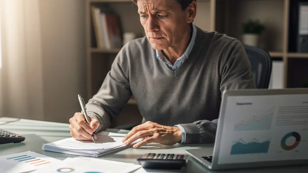 Conducteur examinant des documents d'assurance après un accident de voiture